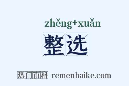 整选是什么意思的图片
